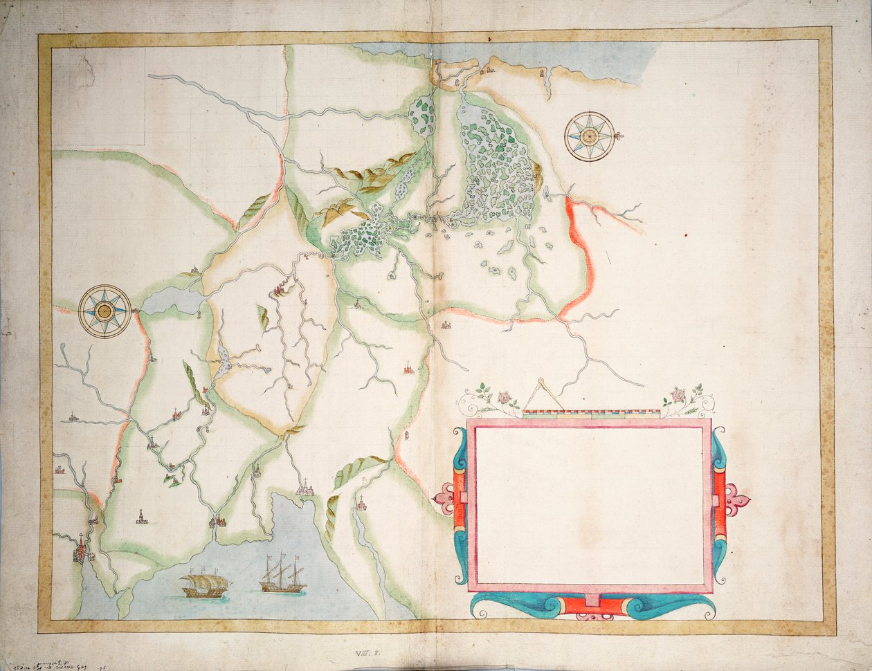 Zentralirland, Dublin nach Sligo, um 1600 von Baptista Boazio