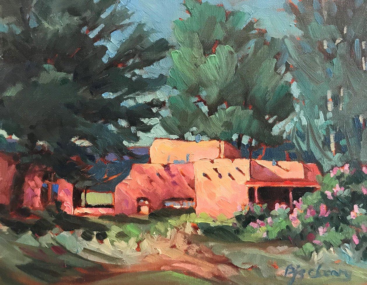 Las Palomas Frühling in Taos, ca. 1980-95 von Barbara Cleary