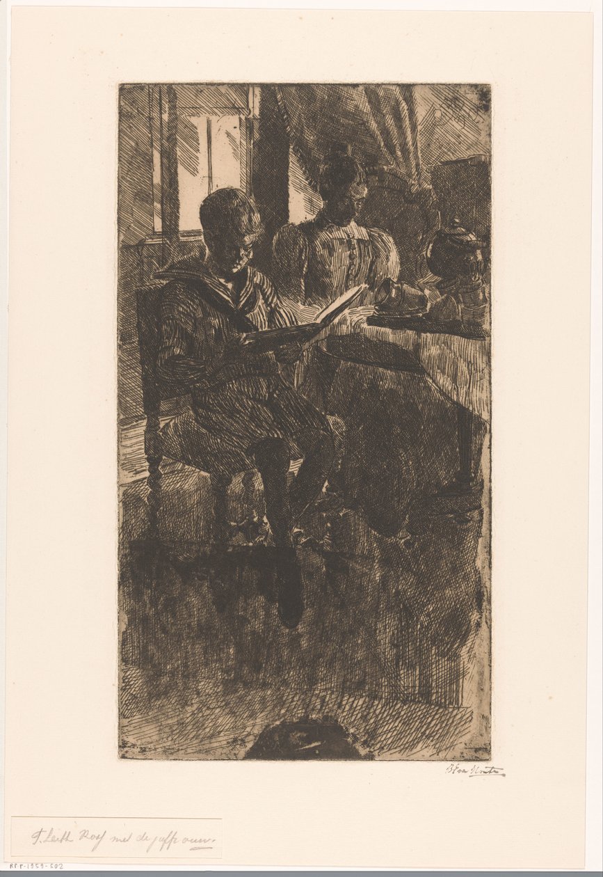 F. Leith Ross mit der Fräulein von Barbara Elisabeth van Houten (signed by artist)