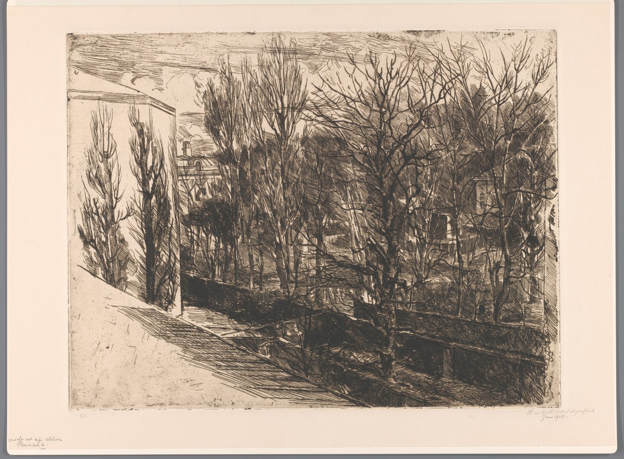 Blick aus meinem Atelier (Panorama) von Barbara Elisabeth van Houten (signed by artist)