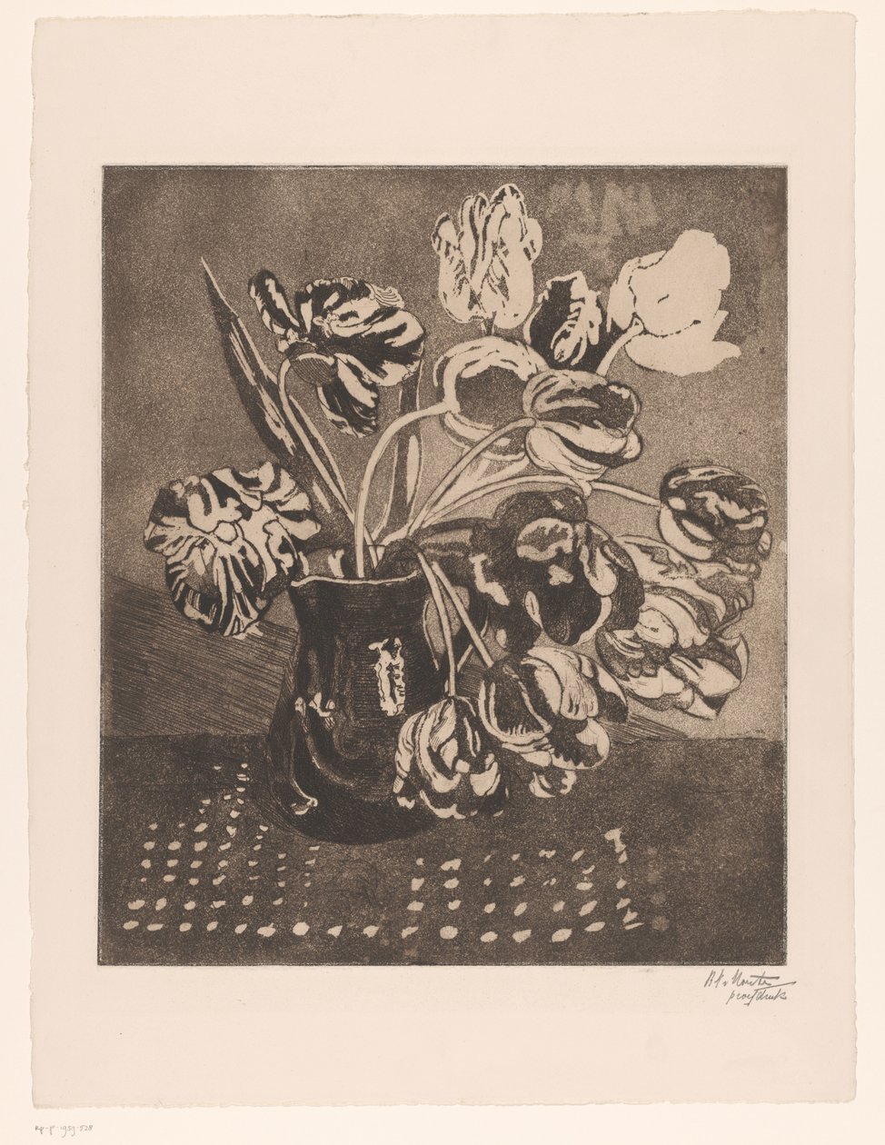 Tulpen in einer Kanne von Barbara Elisabeth van Houten (signed by artist)