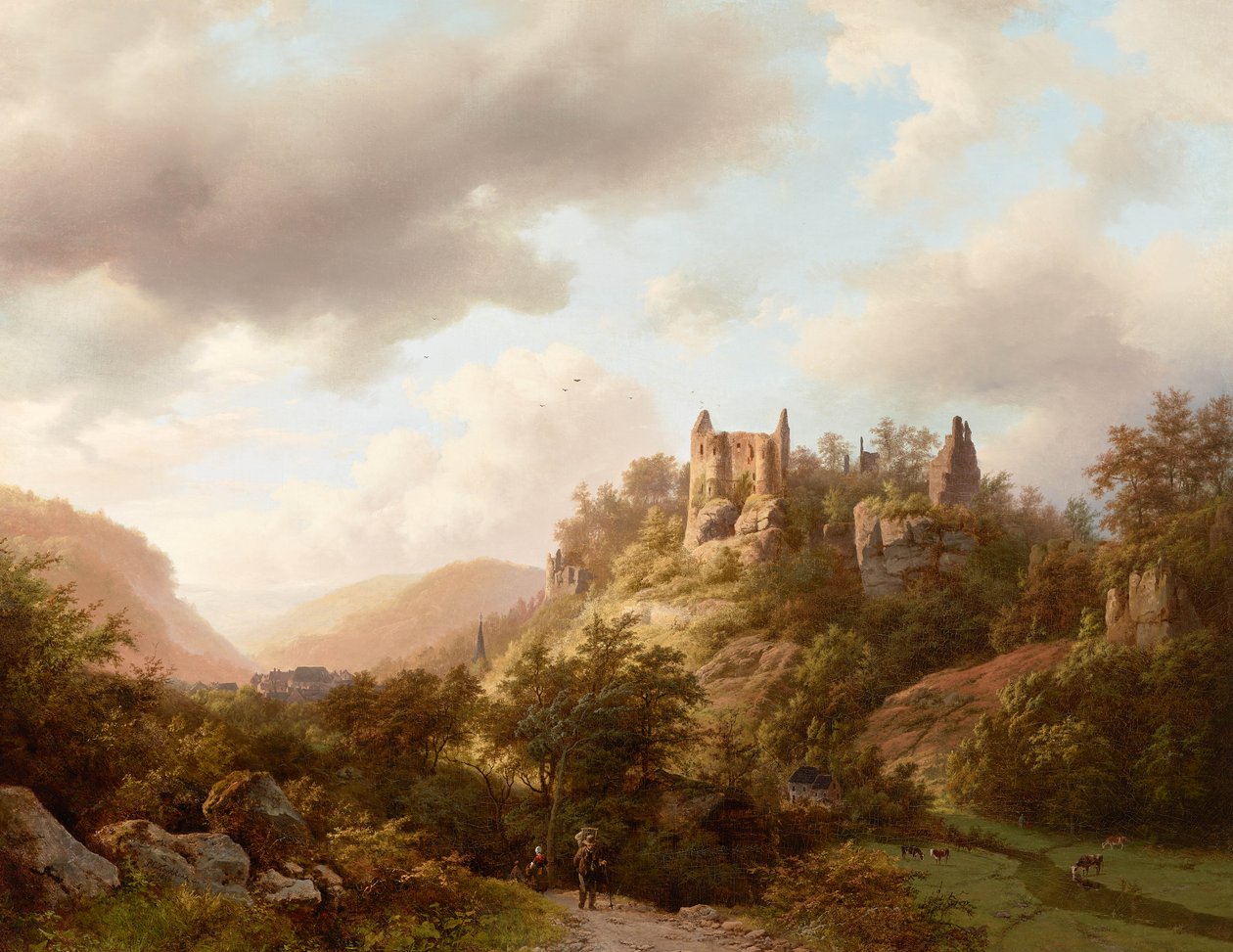 Ansicht von Schloss Larochette, 1848 von Barend Cornelis Koekkoek