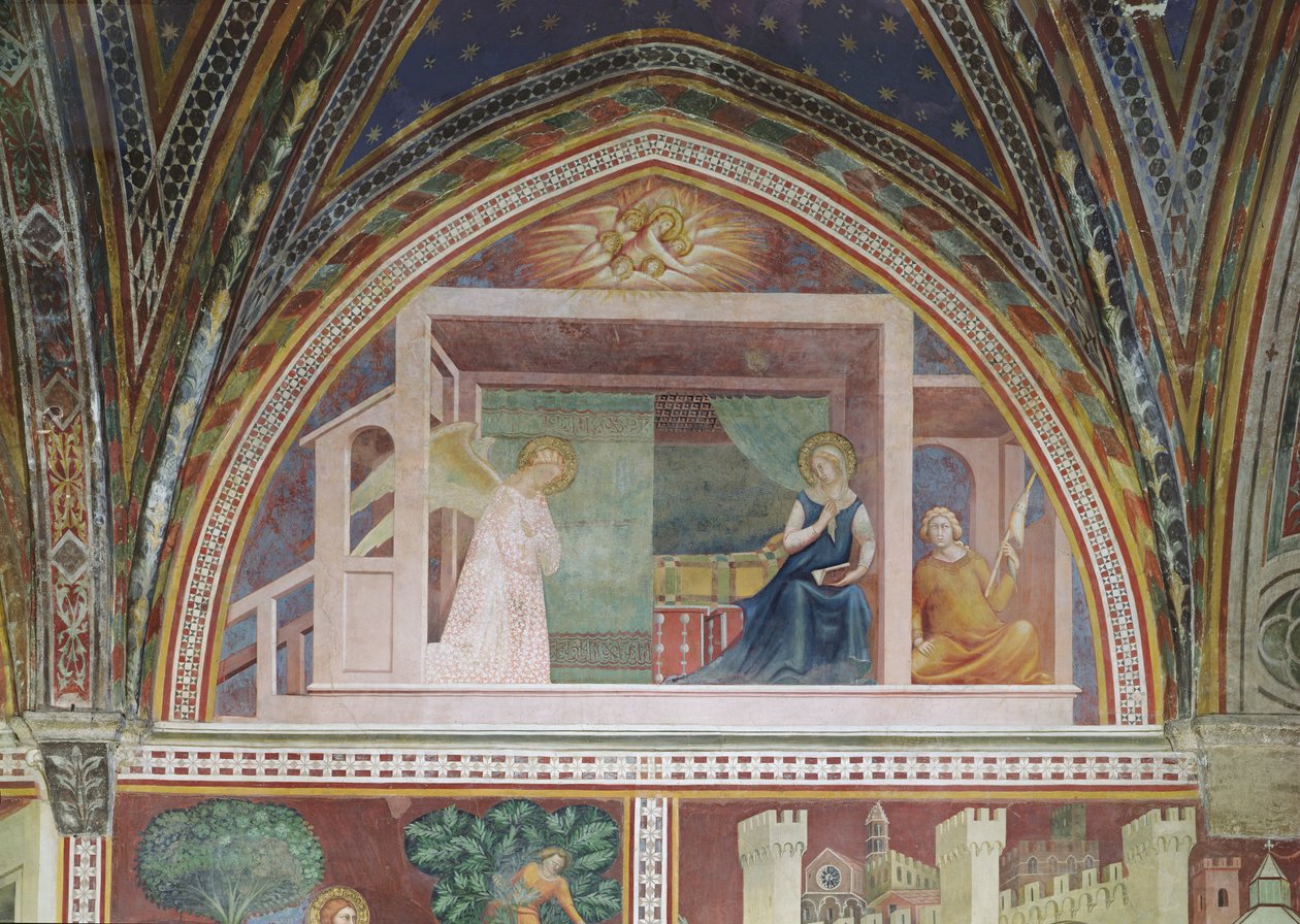 Die Verkündigung, aus einer Serie von Szenen des Neuen Testaments von Barna da Siena