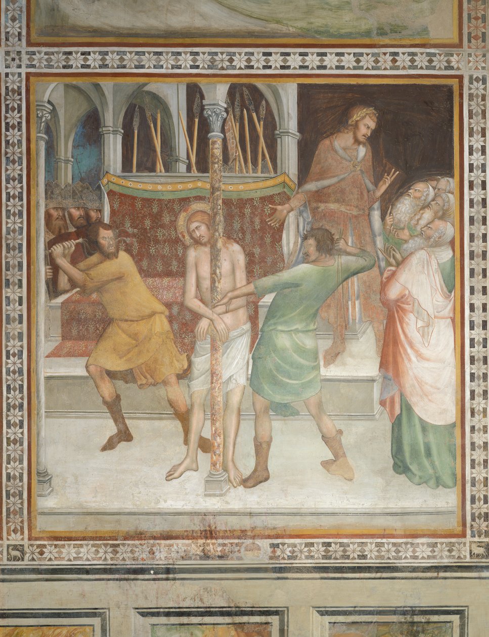 Szene aus dem Neuen Testament: Geißelung Christi von Barna da Siena