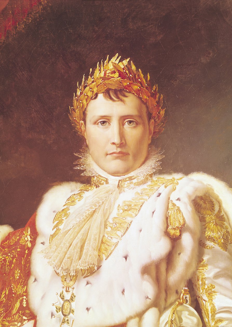 Napoleon I. (1769-1821) in Krönungsroben, ca. 1804 (Detail) von Baron François Pascal Simon Gérard
