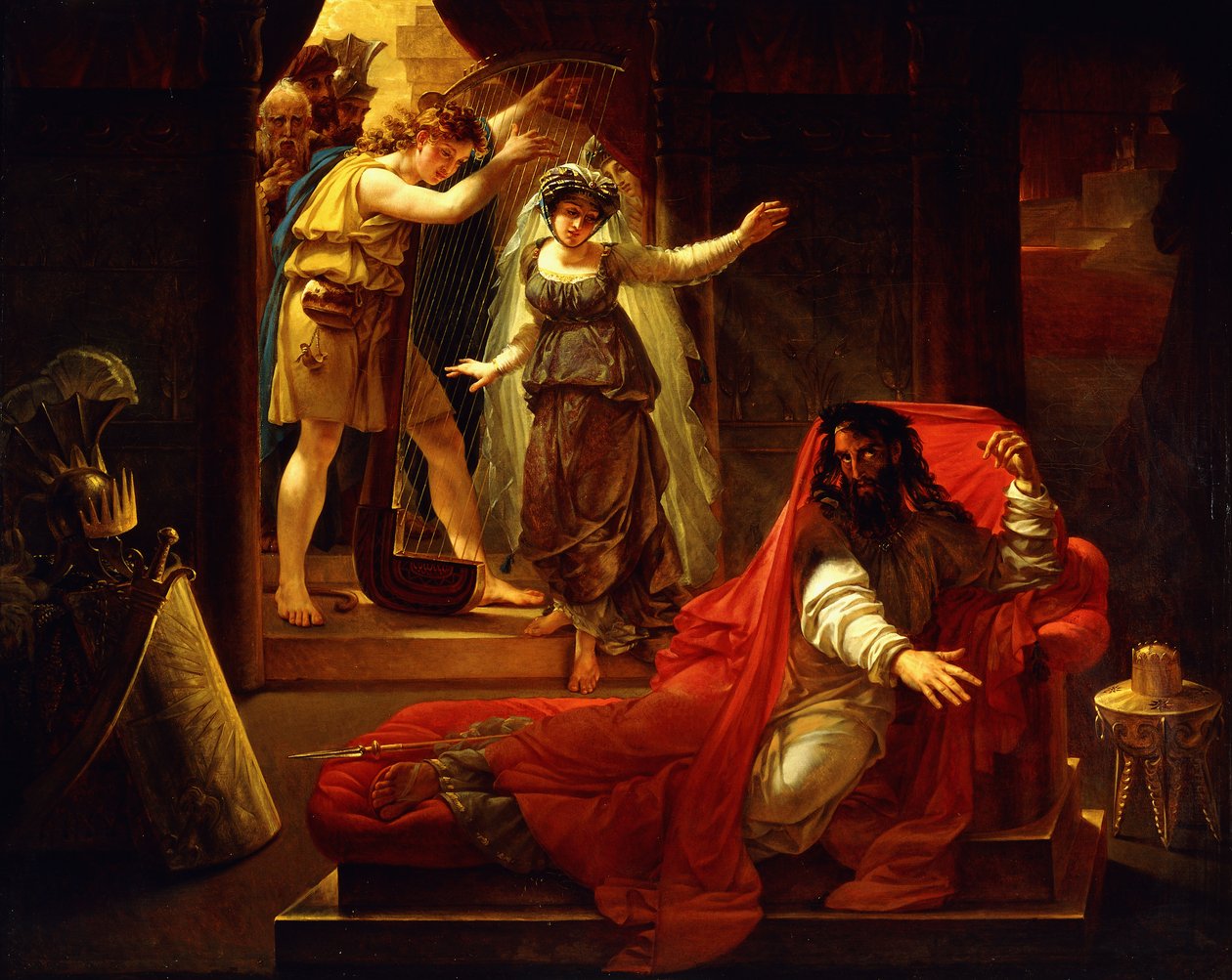 David spielt die Harfe für König Saul von Baron Antoine Jean Gros