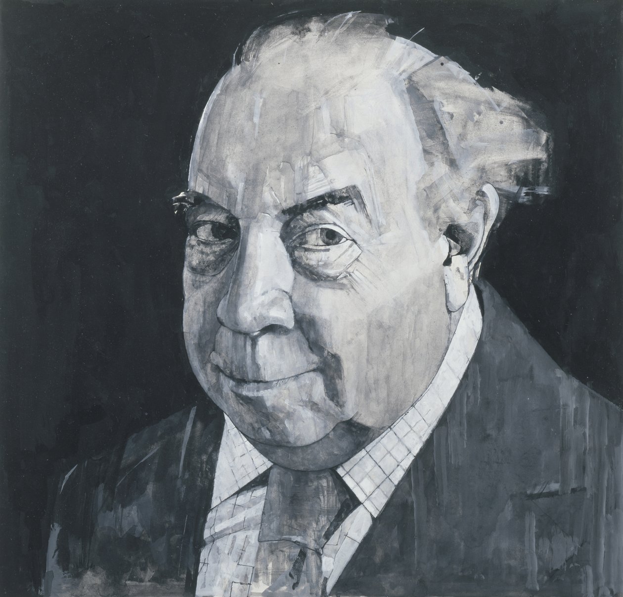Porträt von J.B. Priestley, Illustration für The Listener, 1970er von Barry Fantoni