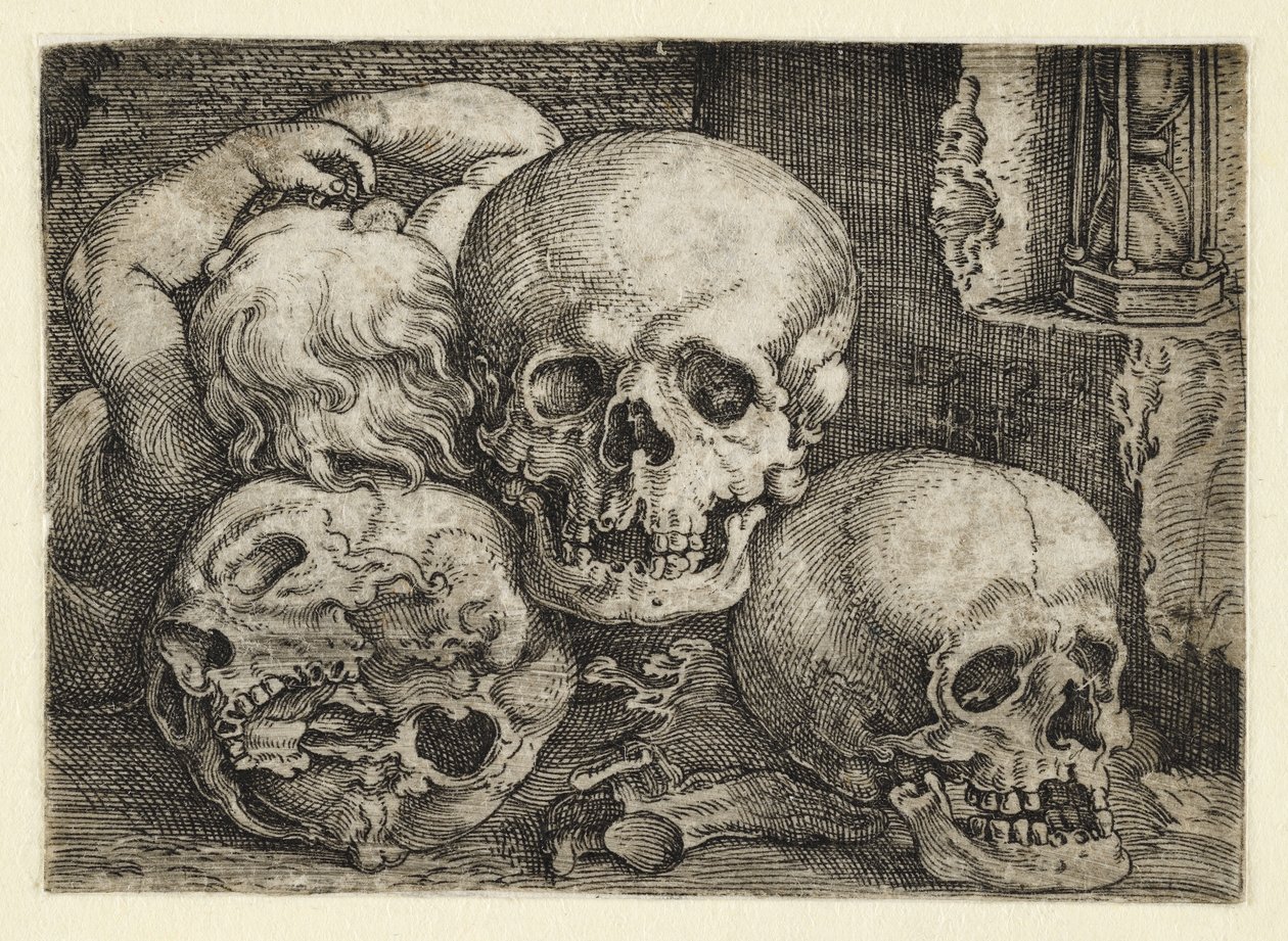 Kind mit drei Totenschädeln von Barthel Beham