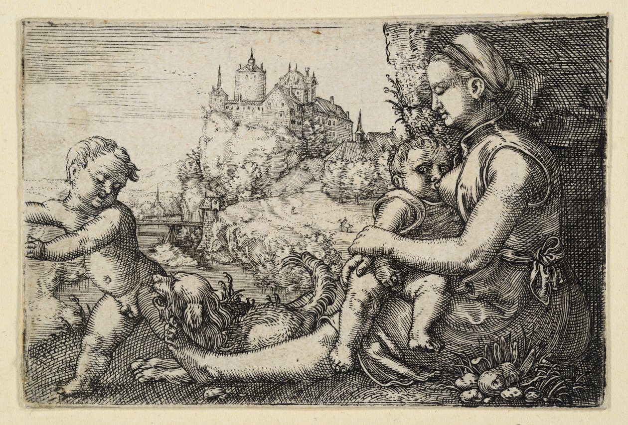 Mutter mit zwei Knaben von Barthel Beham