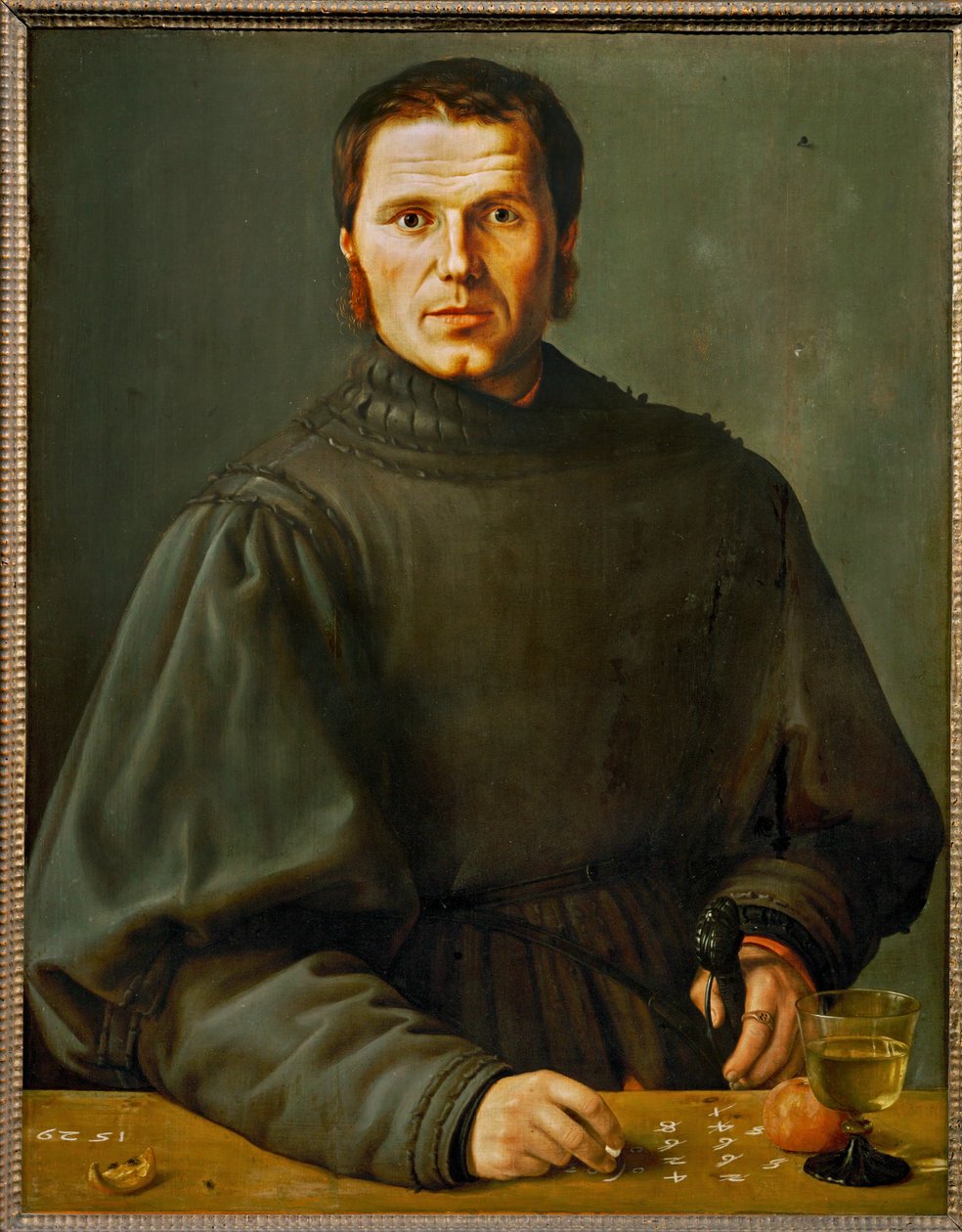 Porträt eines Schiedsrichters, der Punkte in einem Spiel notiert von Barthel Beham