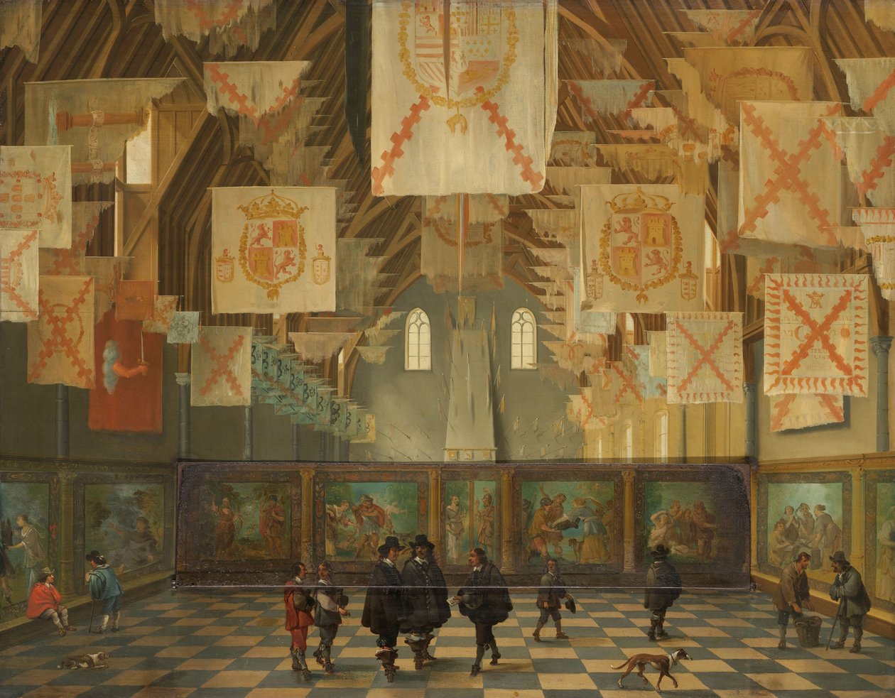 Die Große Versammlung von 1651 im Großen Saal des Binnenhofs, Den Haag, während der Großen Versammlung der Generalstaaten im Jahr 1651 von Bartholomeus van Bassen