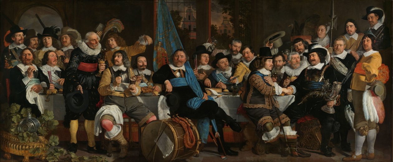 Bankett der Armbrustschützen-Gilde zur Feier des Vertrags von Münster von Bartholomeus van der Helst