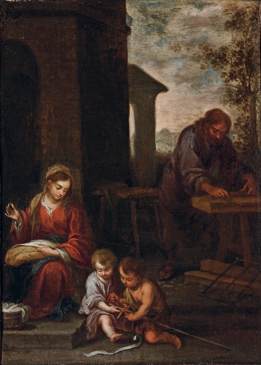 Die Heilige Familie mit dem kleinen Johannes dem Täufer, 1660-70 von Bartolomé Esteban Murillo