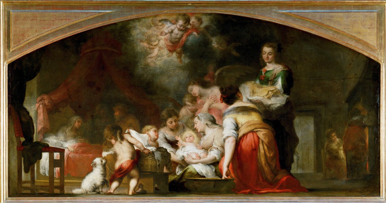 Die Geburt der Heiligen Maria von Bartolome Esteban (school of) Murillo