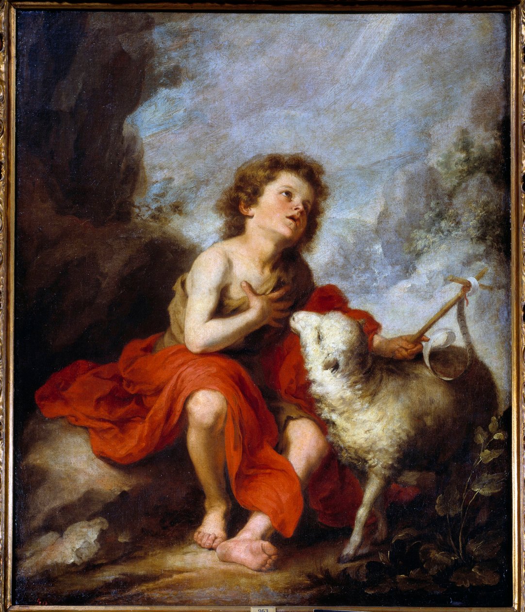 Darstellung des Heiligen Johannes des Täufers als Kind Gemälde von Bartolomé Murillo (1618-1682) 17. Jahrhundert Madrid, Prado Museum von Bartolomé Esteban Murillo