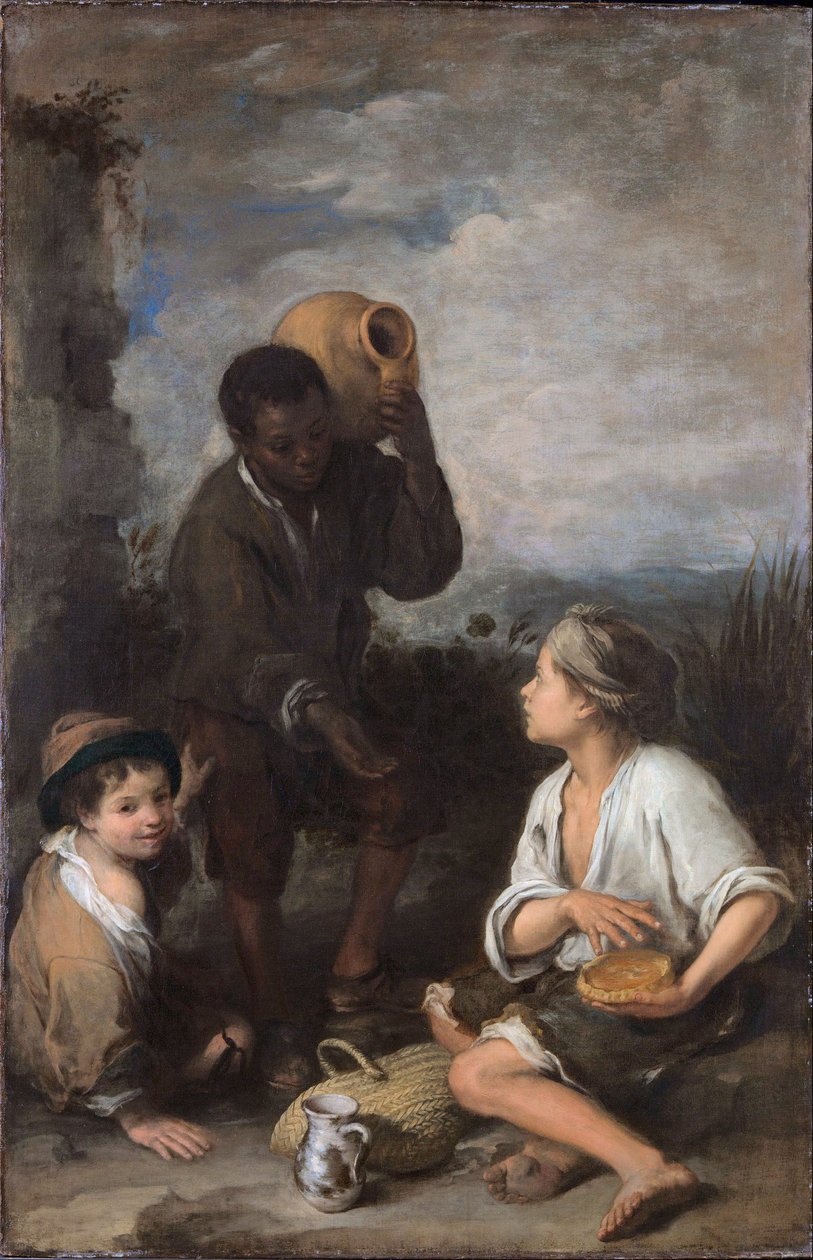 Drei Jungen von Bartolomé Esteban Murillo