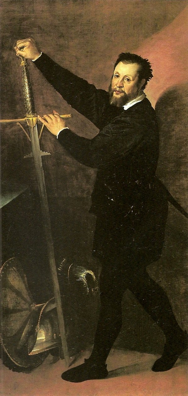 Porträt eines Mannes mit einem Schwert oder Porträt eines Waffenschmieds von Bartolomeo Passarotti