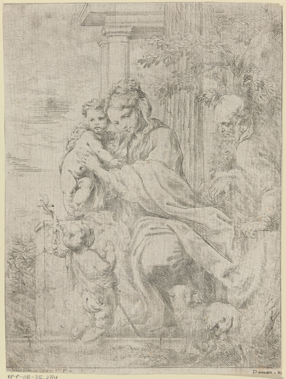 Heilige Familie mit dem jungen Johannes dem Täufer von Bartolomeo Biscaino