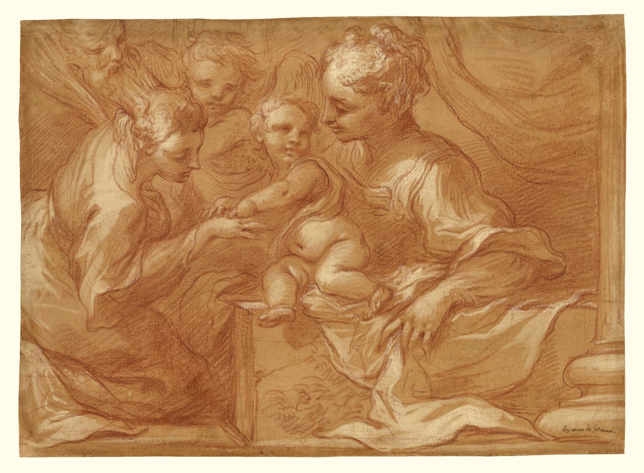 Mystische Hochzeit der heiligen Katharina von Bartolomeo Biscaino