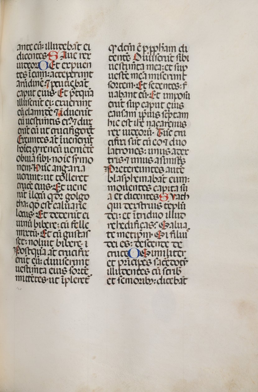 Missale: Fol. 121: enthält Musik für Hely Hely Lama etc. innerhalb der St. Mattion Passion, 1469 von Bartolomeo Caporali