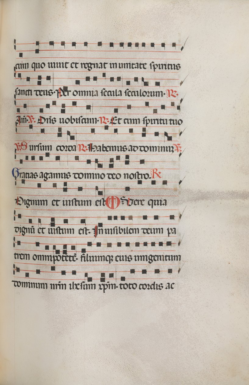 Missale: Fol. 154: Musik für Exultet, 1469 von Bartolomeo Caporali
