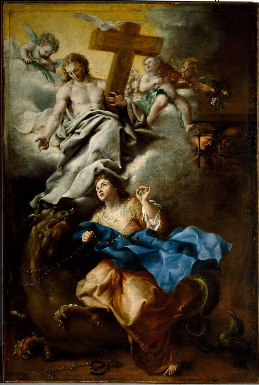 Die Ekstase der heiligen Margarita von Cortona (Margherita da Cortona), Franziskanerin Gemälde von Bartolomeo Guidobono (1654-1709) Genua, Musei di Strada Nuova (ehemals Palazzo Bianco) von Bartolomeo Guidobono