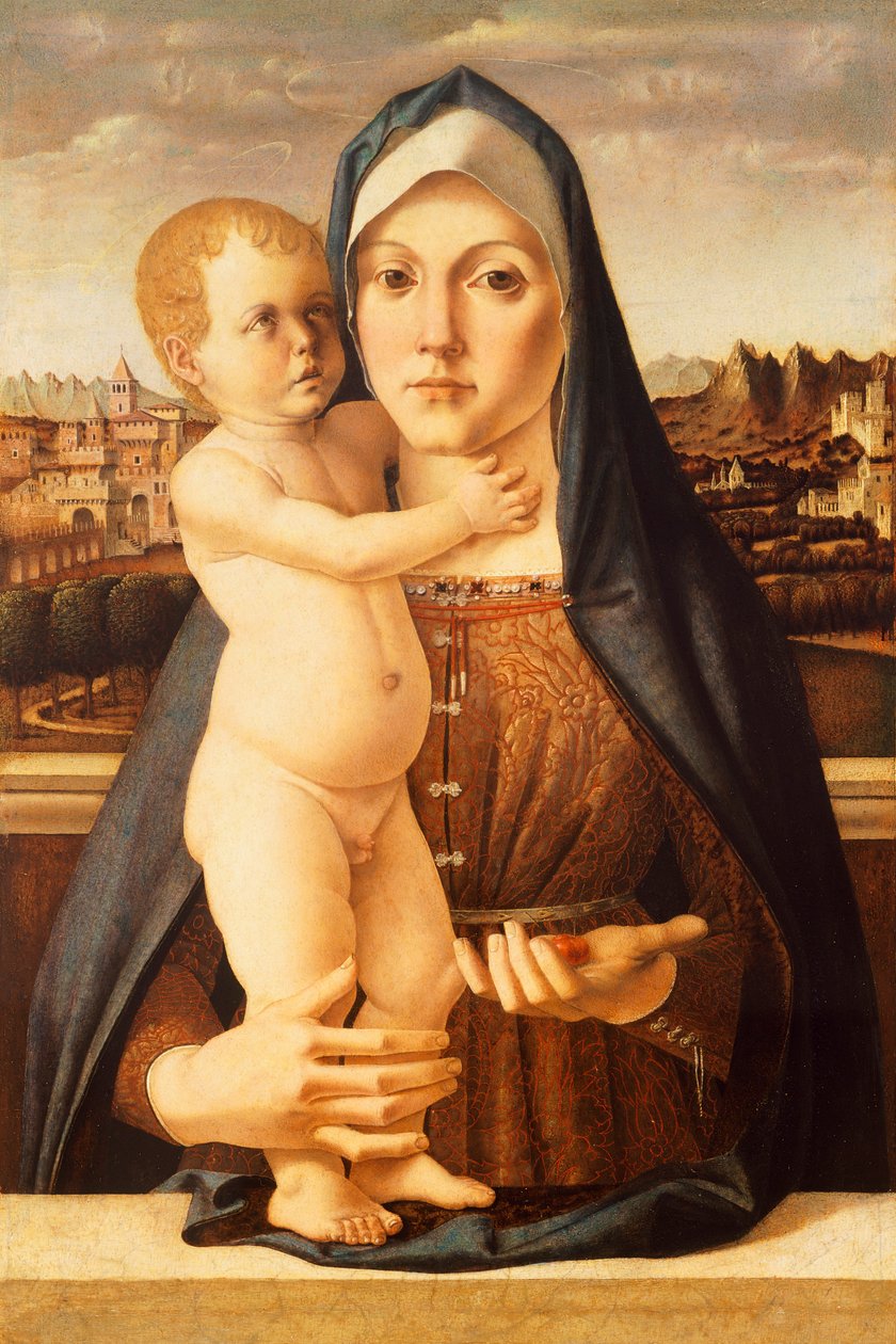 Madonna mit Kind, von Bartolomeo Montagna (ca. 1450-1523) von Bartolomeo Montagna
