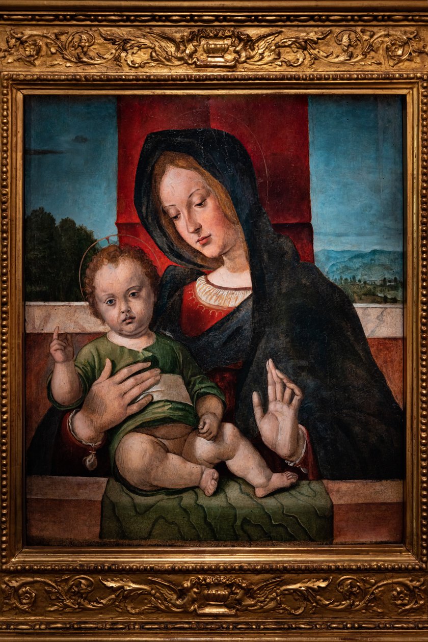 Madonna mit Jesuskind, letztes Jahrzehnt des 15. Jahrhunderts von Bartolomeo Montagna