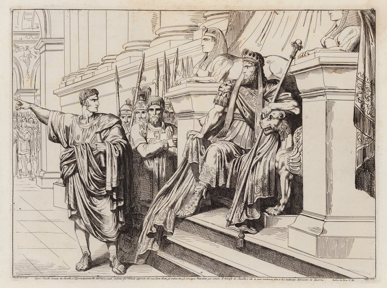 Appius Claudius von Lucullus an den Hof von Tigranes dem Großen gesandt von Bartolomeo Pinelli