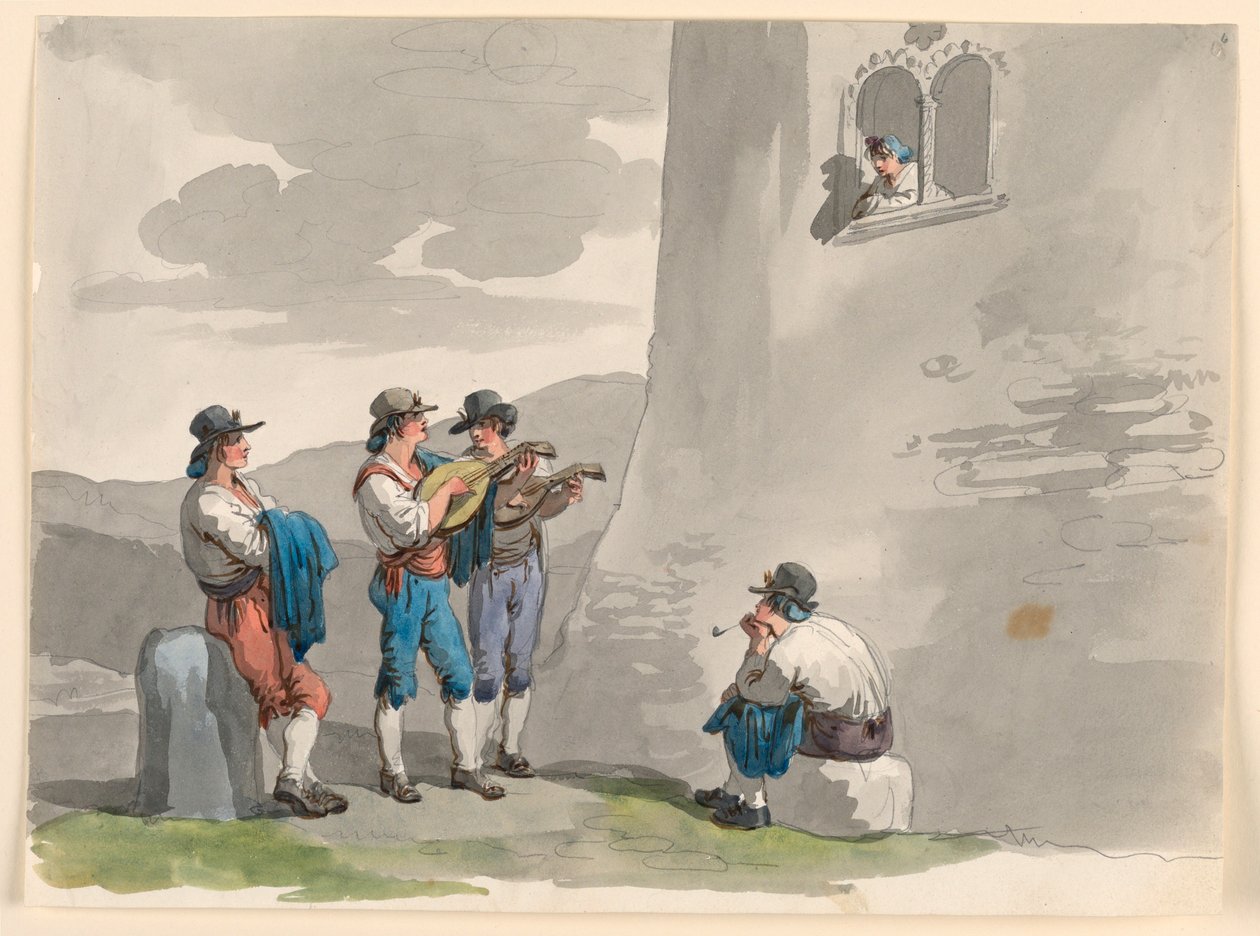 Die Serenade, 1807–08 von Bartolomeo Pinelli