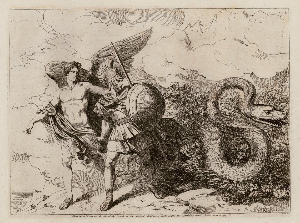 Hannibals Vision vor dem Alpenübergang von Bartolomeo Pinelli