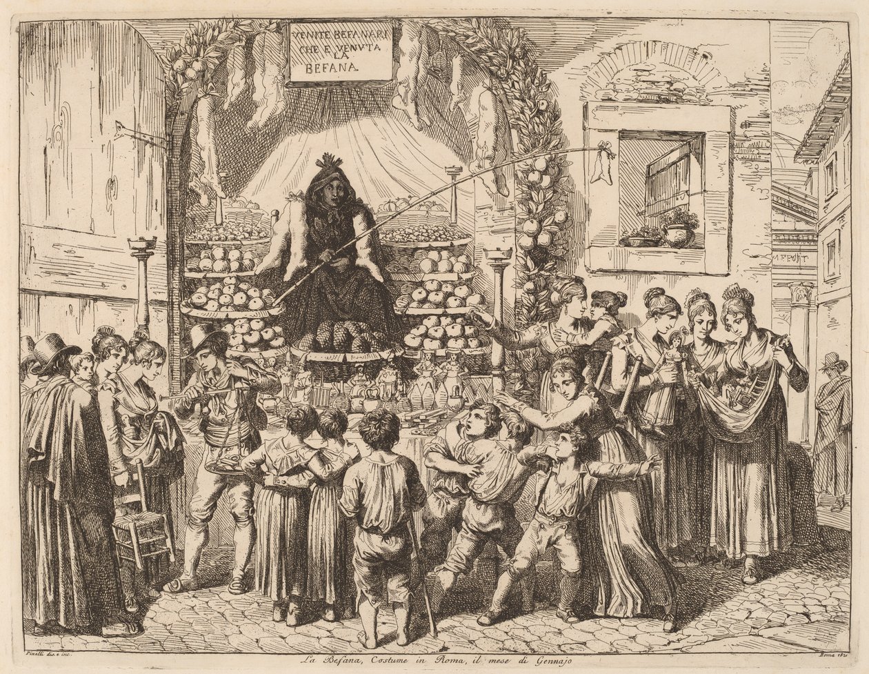 La Befana von Bartolomeo Pinelli