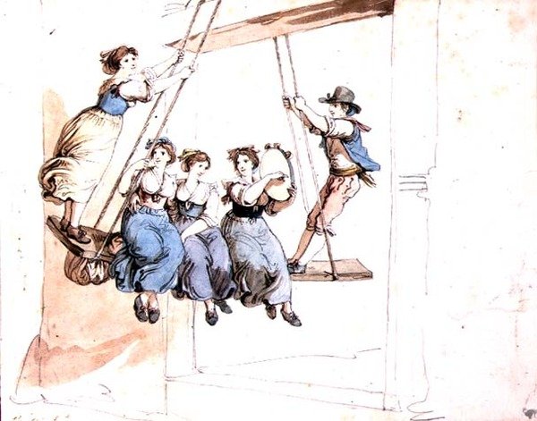 Auf der Schaukel von Bartolomeo Pinelli