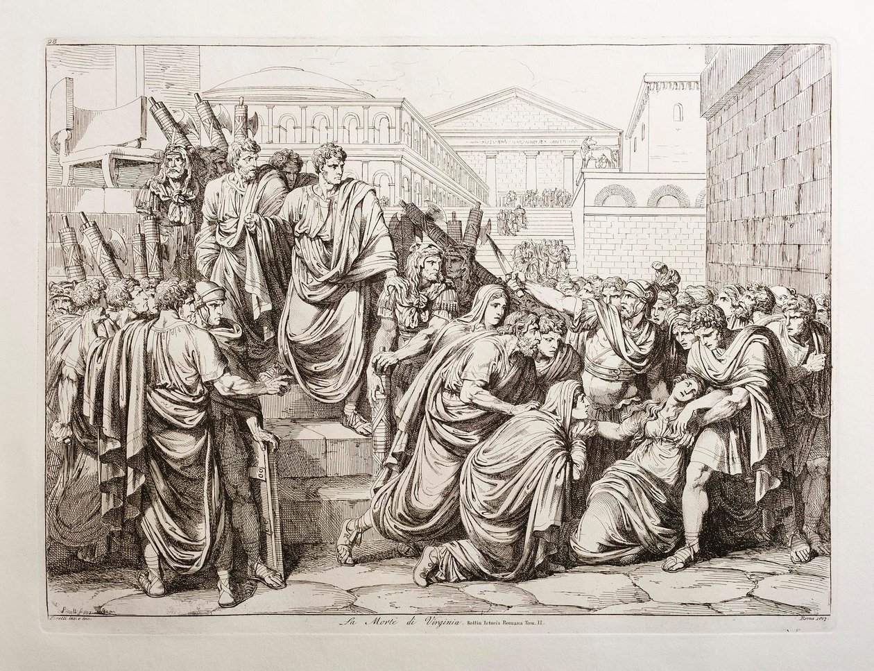 Der Tod von Virginia von Bartolomeo Pinelli