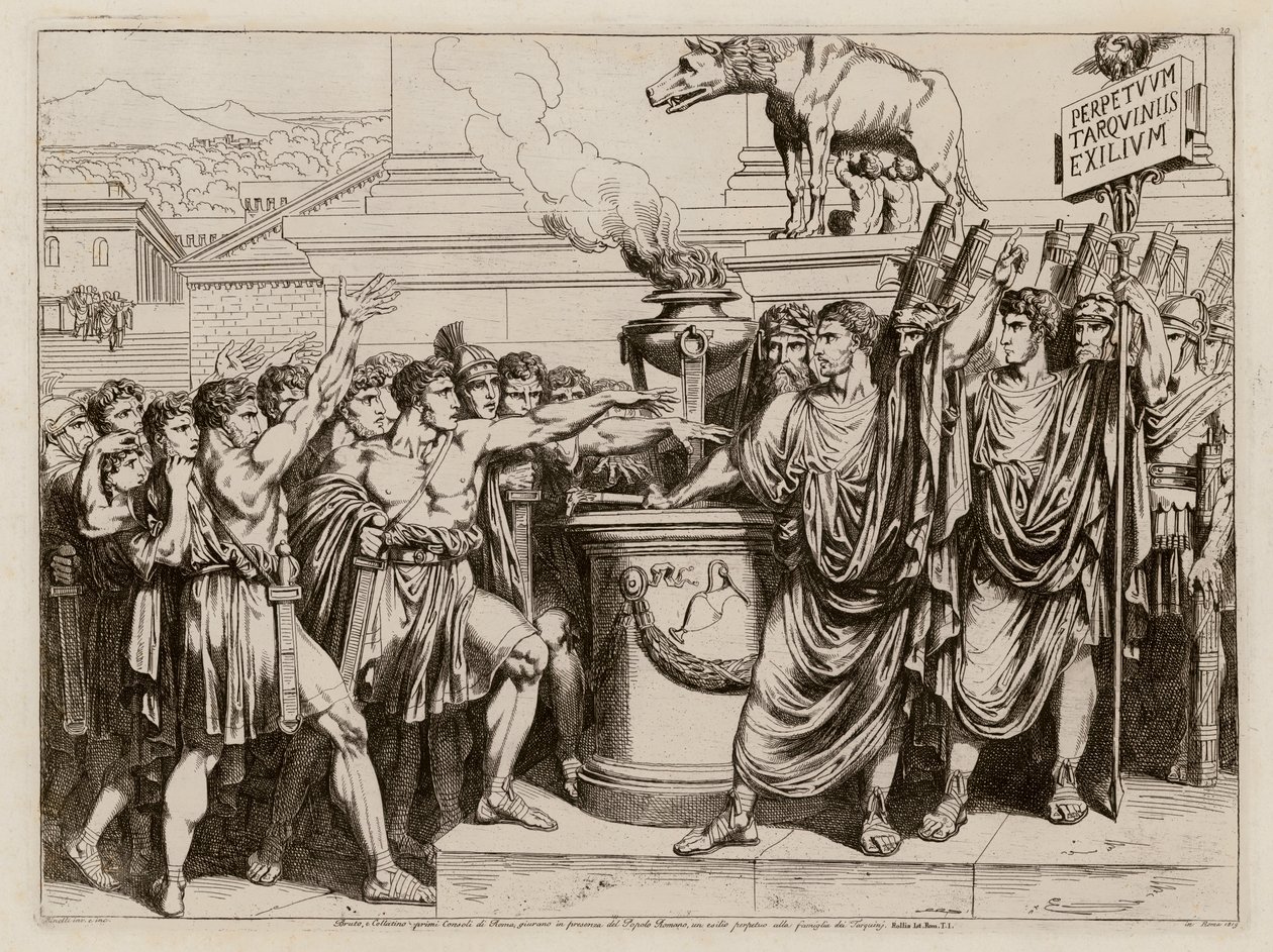 Der Schwur des Brutus von Bartolomeo Pinelli
