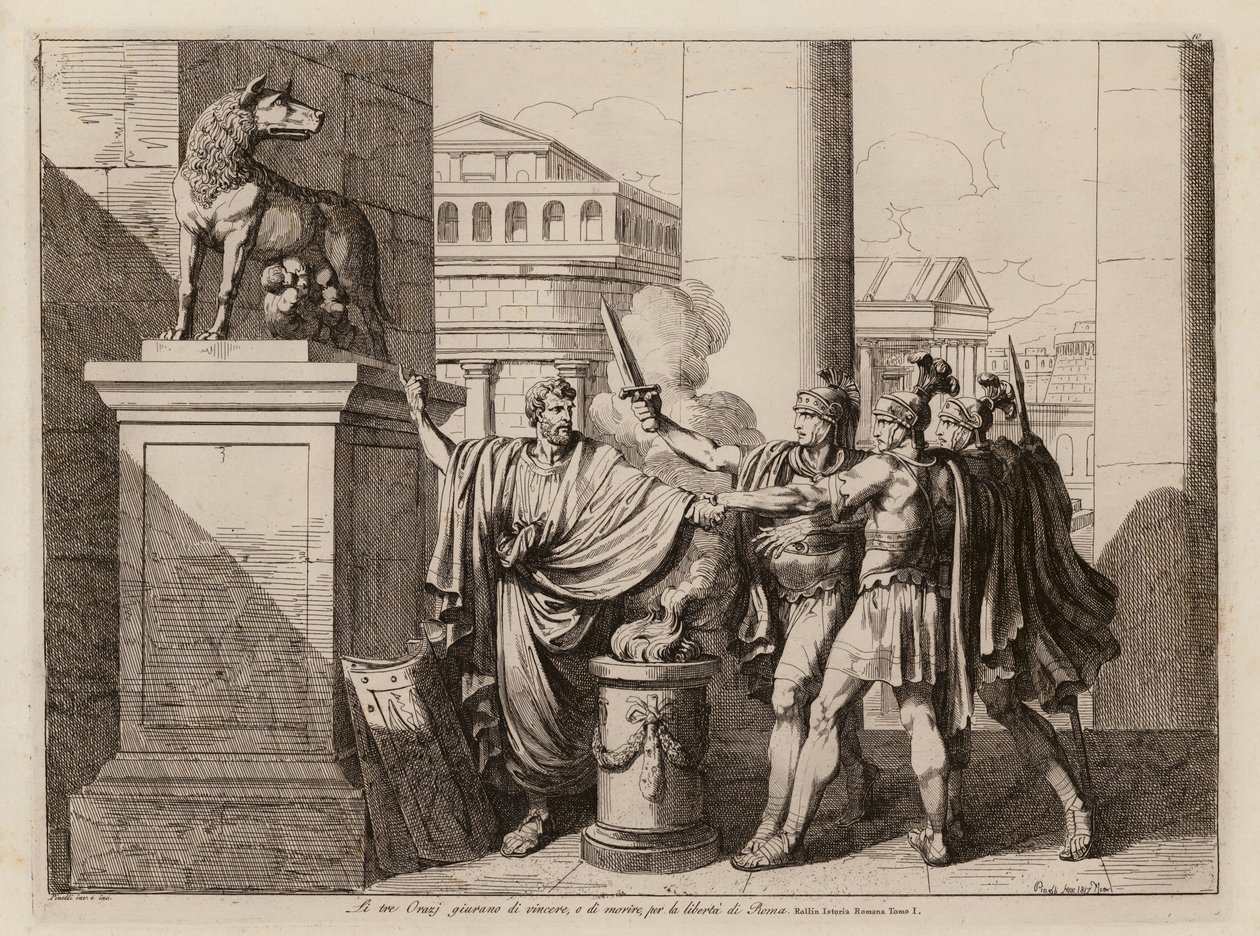 Der Schwur der Horatier von Bartolomeo Pinelli