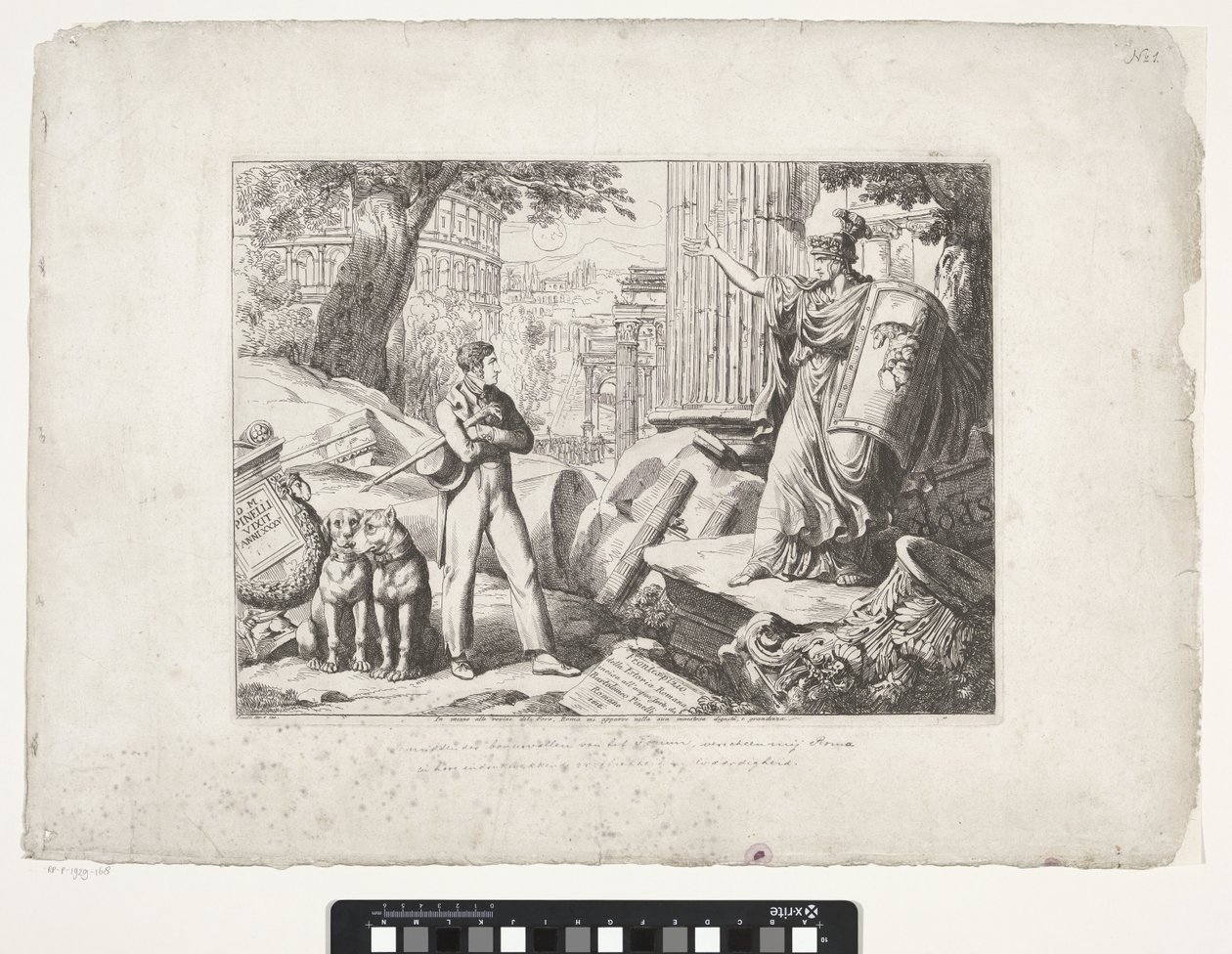 Titelblatt mit Bartolomeo Pinelli und Rom von Bartolomeo Pinelli