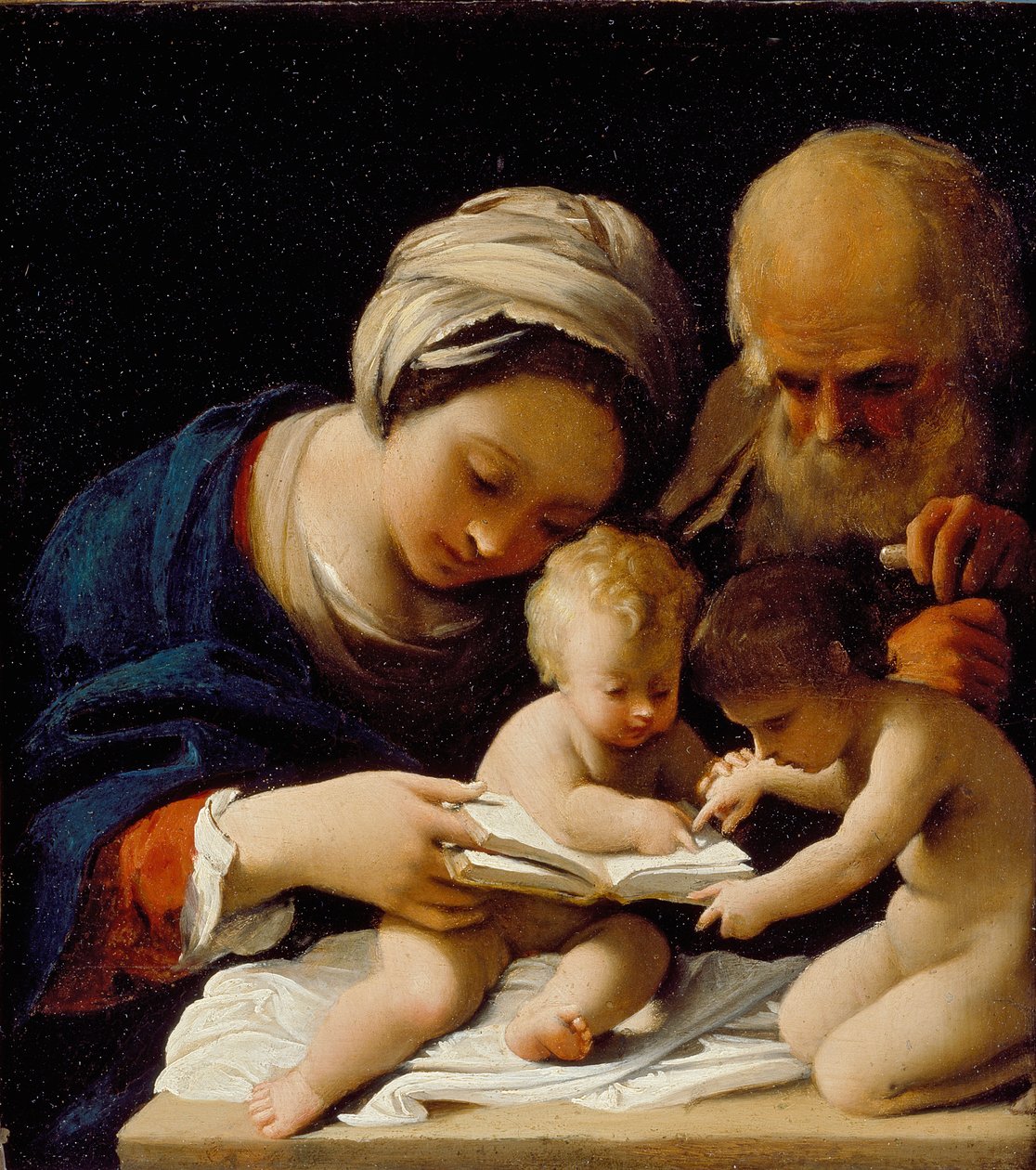 Die Heilige Familie mit dem jungen Johannes dem Täufer, frühes 17. Jahrhundert von Bartolomeo Schedoni