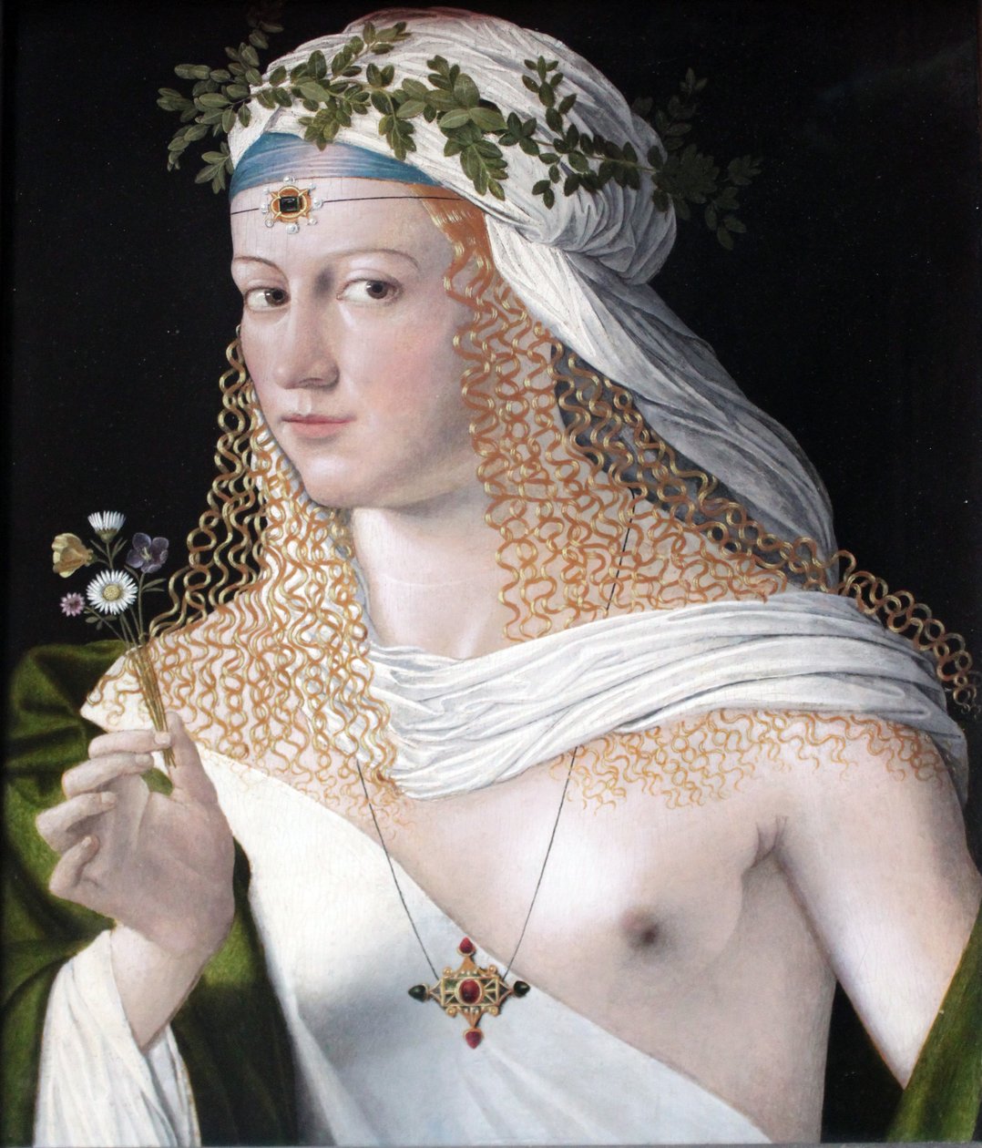 Idealisiertes Porträt einer Kurtisane als Flora von Bartolomeo Veneto
