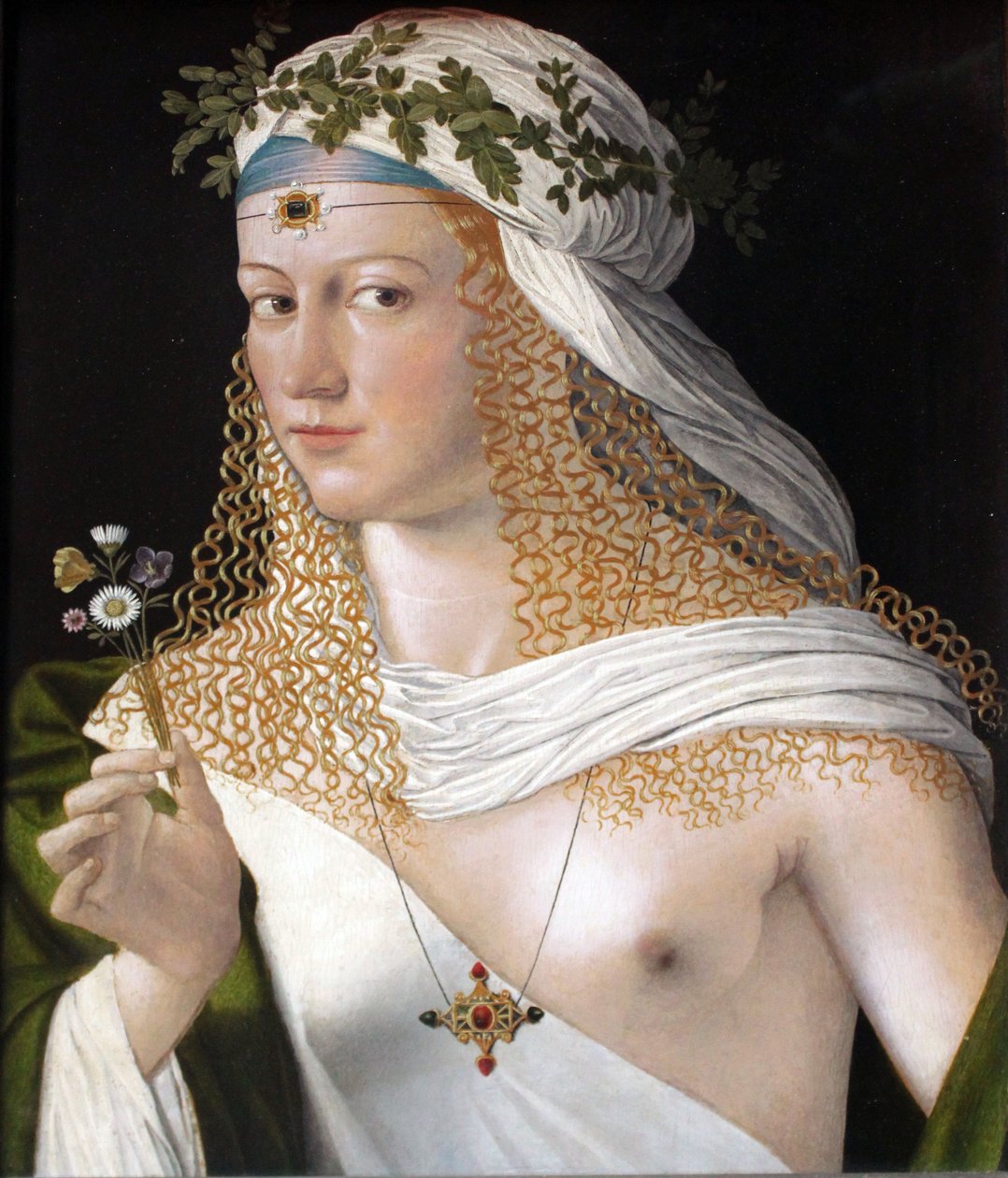 Idealisiertes Porträt einer Kurtisane als Flora von Bartolomeo Veneto