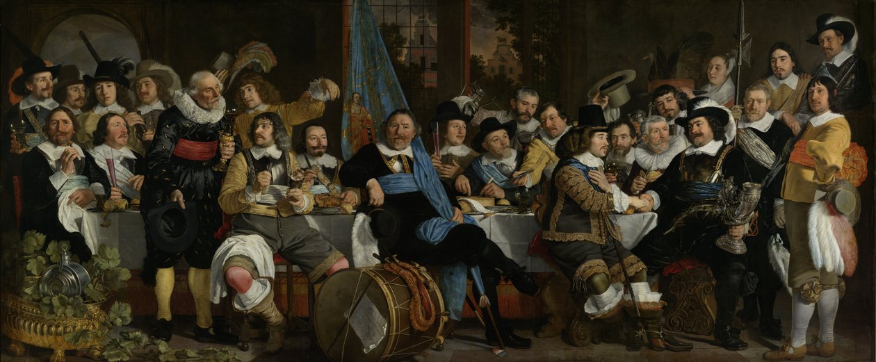 Bankett der Armbrustschützengilde zur Feier des Vertrags von Münster, 1648 von Bartolomeus van der Helst