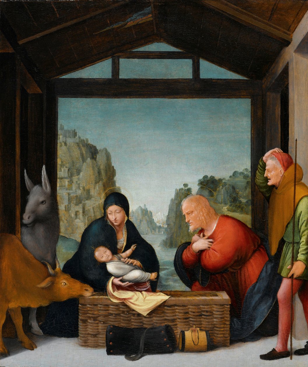 Die Anbetung der Hirten von Bartolommeo Suardi (circle of)