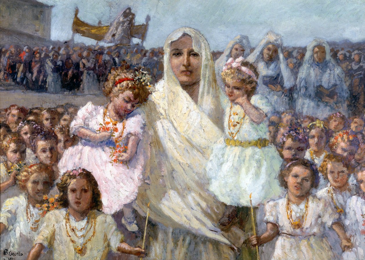 Prozession der Jungfrauen von Rapino von Basilio Cascella