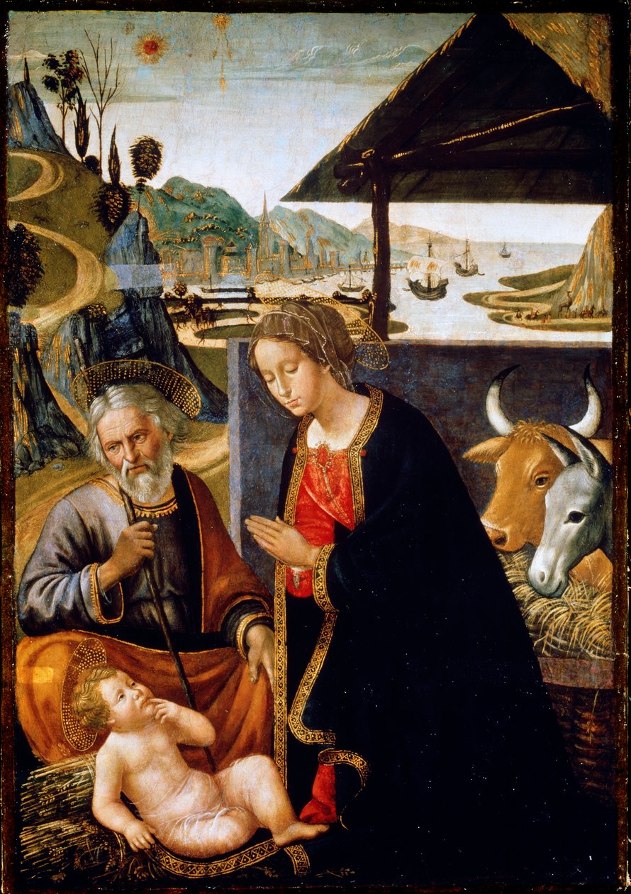 Die Geburt Christi, spätes 15. oder frühes 16. Jahrhundert von Bastiano Mainardi