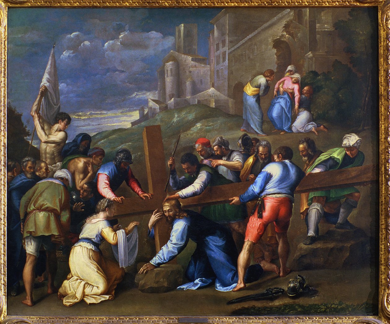 Christus auf dem Weg nach Golgatha von Battista Franco