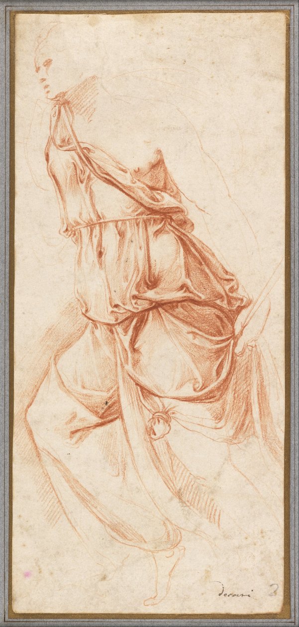 Draperiestudie für den Engel der Verkündigung von Battista Franco Veneziano