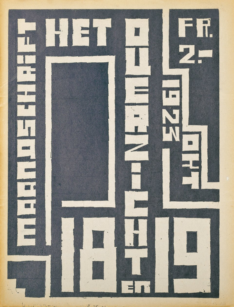 Titelblatt einer Ausgabe der Zeitschrift "Het Overzicht", 1923 von Belgian School