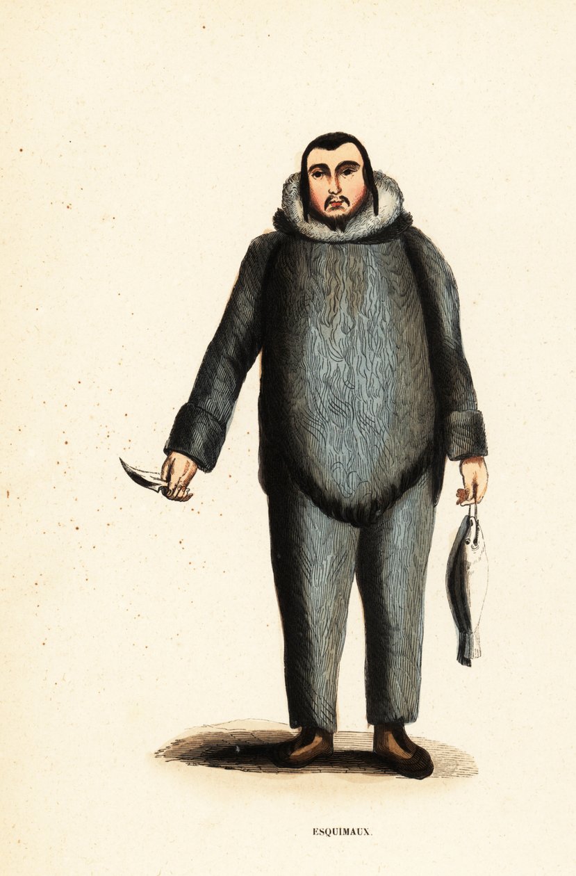 Inuit-Mann vom Mackenzie River, Yukon, Kanada von Belgian School
