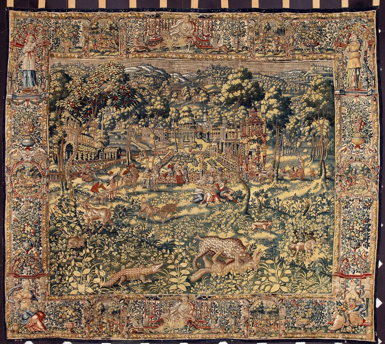 Der Jagdteppich der Brüsseler Manufakturen. 16. Jahrhundert Genua, Musei di Strada Nuova von Belgian School