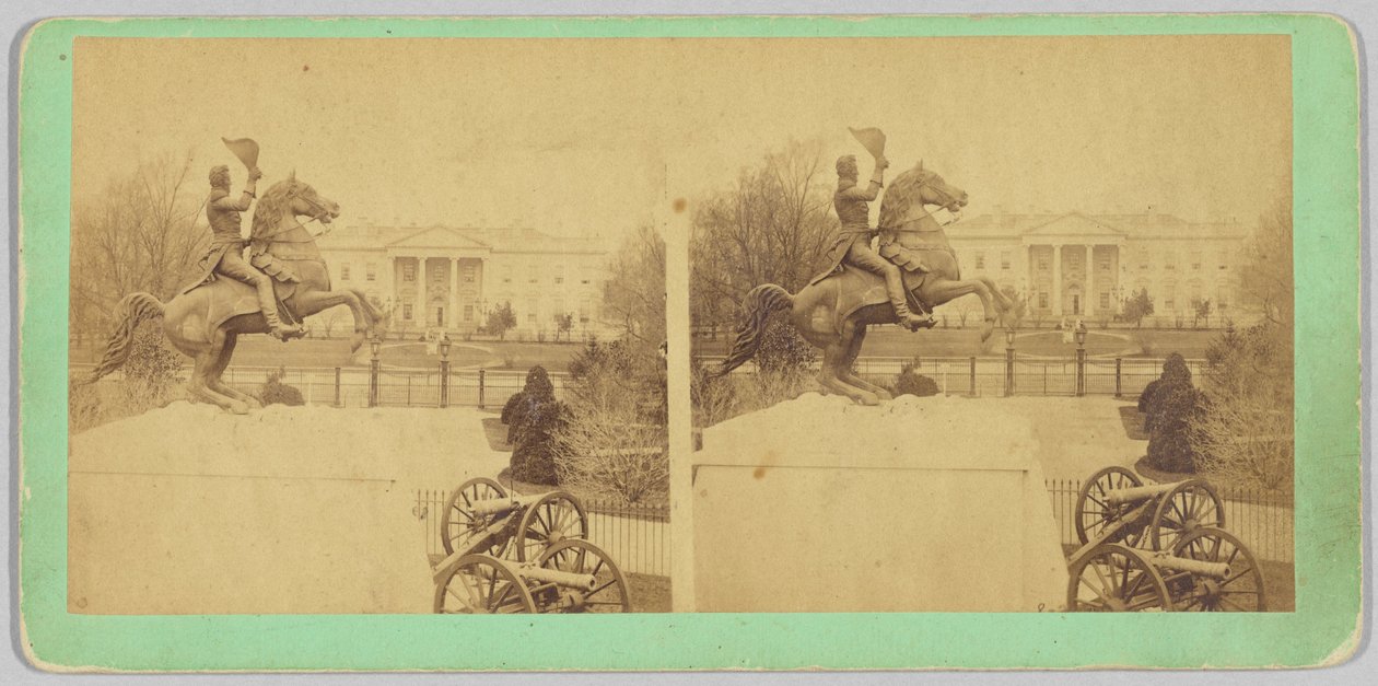 Die kolossale bronzene Reiterstatue von General Andrew Jackson von Bell and Brother